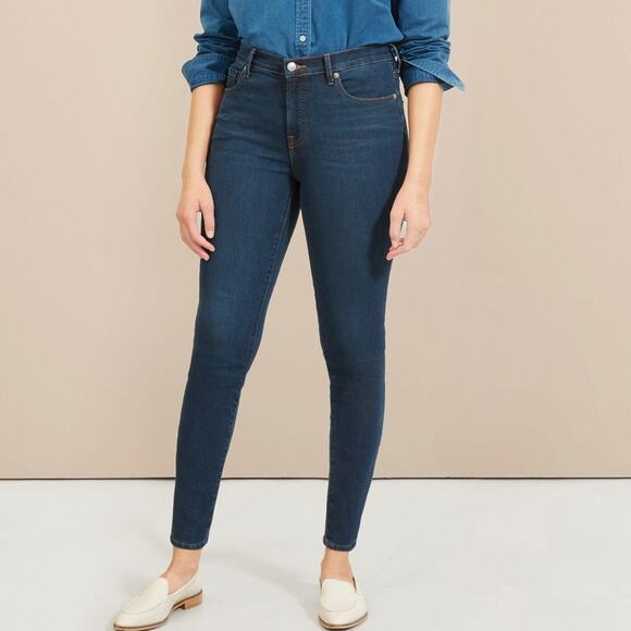 Everlane The Dark Wash Mid Rise Skinny Ankle Jeans Size 27 - Picture 1 of 6